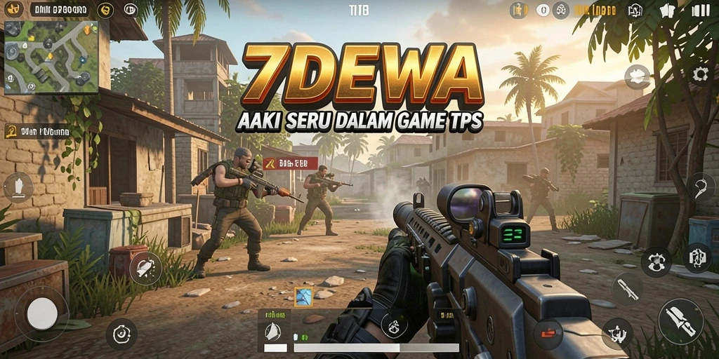Gameplay seru dalam pertempuran TPS di 7DEWA.