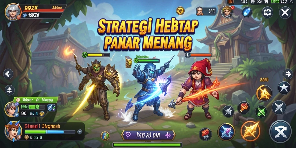 Tampilan menarik dari gameplay 99ZK dalam pertempuran strategi.