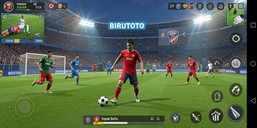 Gameplay BIRUTOTO yang seru dan menantang di lapangan.