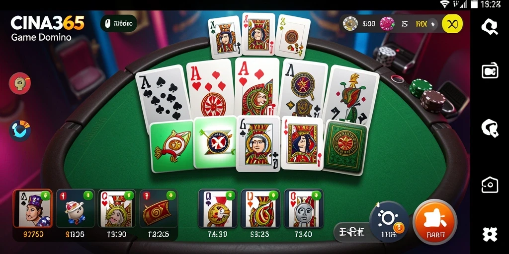 Screenshot utama CINA365 menampilkan gameplay seru Domino.