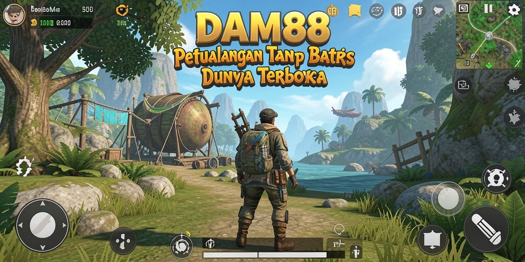 Screenshot utama DAM88 menampilkan momen eksplorasi seru dalam dunia terbuka.