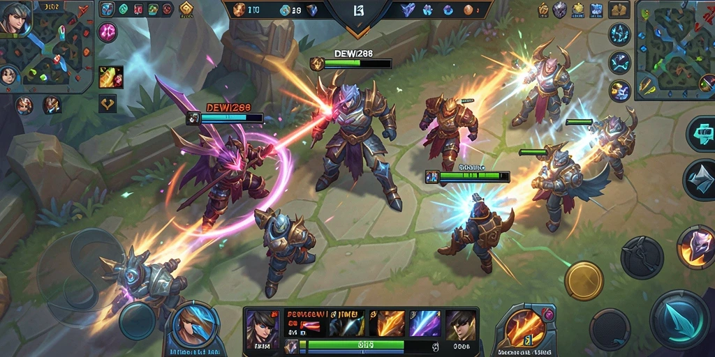 Tampilan gameplay seru di DEWI288 dengan karakter karakter yang beragam.