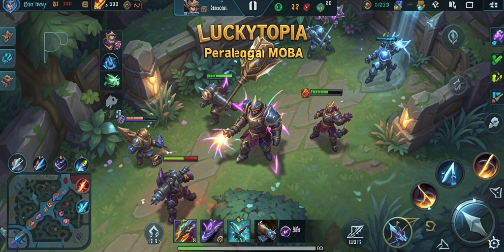 Tangkap aksi seru dalam pertarungan tim LUCKYTOPIA.