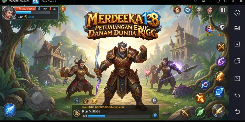 Tampilan gameplay seru dalam petualangan RPG MERDEKA138.