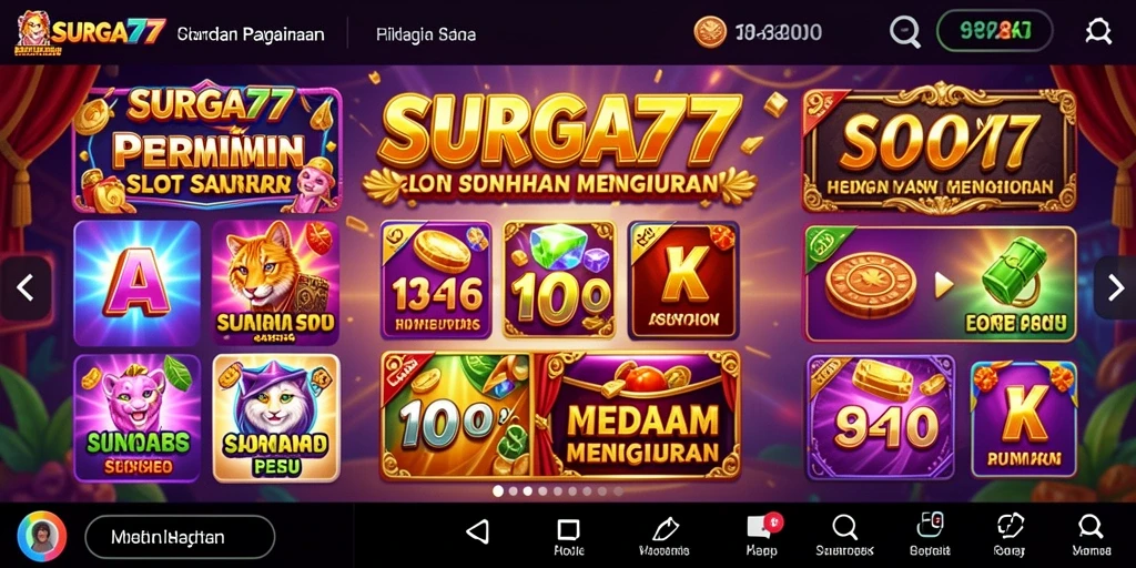 Screenshot gameplay SURGA77 yang menampilkan keseruan bermain slot.
