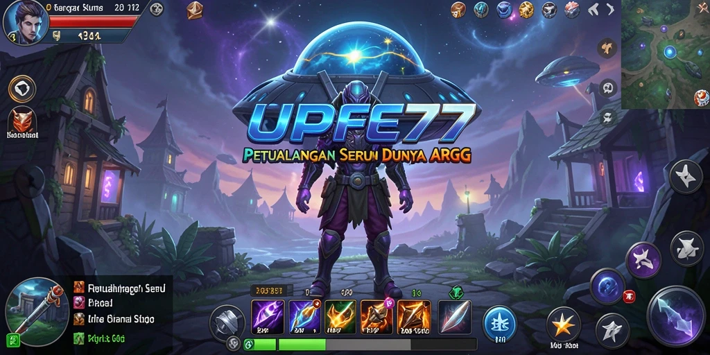 Screenshot utama UFO77 menampilkan pertarungan epik dalam gameplay ARPG.