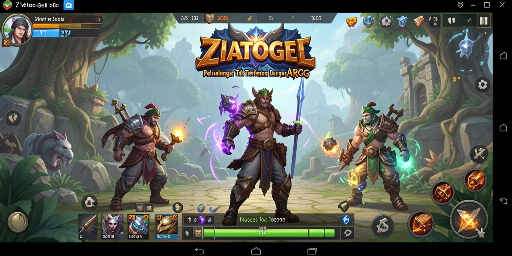Tampilan aksi seru dalam gameplay ARPG ZIATOGEL.